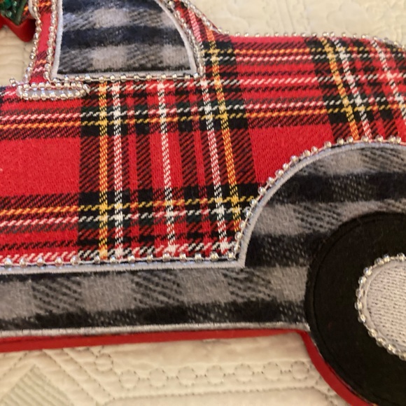 Christmas The Old Fashion Way! Super Detailed Cloth Front w 2 Wall Hangers - Picture 3 of 7